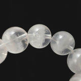 ブラジル産 ホワイト ファントム　2A+  10.5mm玉ブレスレット 32.39g (ID:41348)