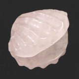 ローズクォーツ 53mm 貝殻モチーフ 彫刻置物 81ｇ (ID:41357)