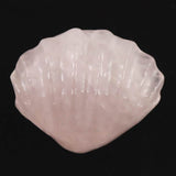 ローズクォーツ 53mm 貝殻モチーフ 彫刻置物 81ｇ (ID:41357)