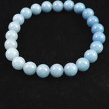 スコルザライト トロレアイト トロール石 8.5mm玉グラデーションブレスレット 20.6g (ID:41398)