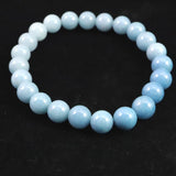 スコルザライト トロレアイト トロール石 8.5mm玉グラデーションブレスレット 20.6g (ID:41398)