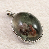 庭園水晶 ガーデンクォーツ　26mmオーバル ペンダントトップ 13.1g (ID:41494)