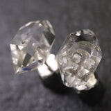 ハーキマーダイヤモンド 原石　ピアス 1.2g (ID:41654)