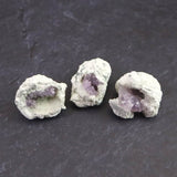 福島県只見町産 かぐや姫水晶 紫水晶 3個セット　13.2g (ID:41656)