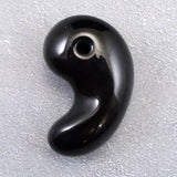隠岐の島 黒曜石 30mm勾玉 ディレクトリカード付 8.1g (ID:41736)