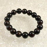 北海道産 ヴァーミリオンオブシディアン（紅十勝） 12mm玉ブレスレット 証明書付 35.0g (ID:41741)