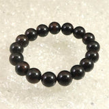 北海道産 ヴァーミリオンオブシディアン（紅十勝） 12mm玉ブレスレット 証明書付 35.0g (ID:41741)