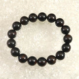 北海道産 ヴァーミリオンオブシディアン（紅十勝） 12mm玉ブレスレット 証明書付 35.0g (ID:41741)