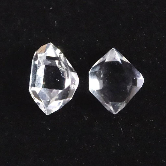 米国NY州産 ハーキマーダイヤモンド  AA＋ 原石 2個セット 0.34g (ID:41849)