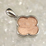 ギベオン ピンクゴールドカラー 14mmフラワーモチーフ　ペンダントトップ 2.1g (ID:41884)