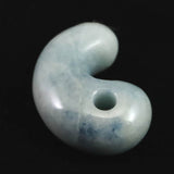 糸魚川翡翠  小滝産 33mm　勾玉 ブルー  ディレクトリーカード付 16.54g (ID:41959)