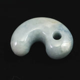 糸魚川翡翠  小滝産 33mm　勾玉 ブルー  ディレクトリーカード付 16.54g (ID:41959)