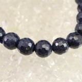 ミャンマー産 ブルー サファイア 8mm 128面カット ブレスレット 23.5g　　 (ID:42080)