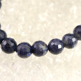 ミャンマー産 ブルー サファイア 8mm 128面カット ブレスレット 23.5g　　 (ID:42080)