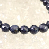 ミャンマー産 ブルー サファイア 8mm 128面カット ブレスレット 23.5g　　 (ID:42080)