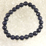 ミャンマー産 ブルー サファイア 8mm 128面カット ブレスレット 23.5g　　 (ID:42080)
