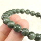 島根県　出雲碧玉 出雲石  8mm玉ブレスレット 証明書付 18.0g (ID:42142)