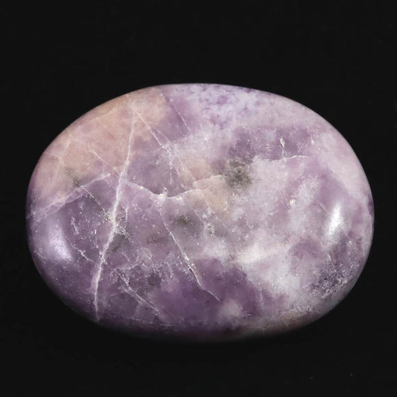 インド産 レピドライト 56mmパームストーン 101.1g (ID:42424)