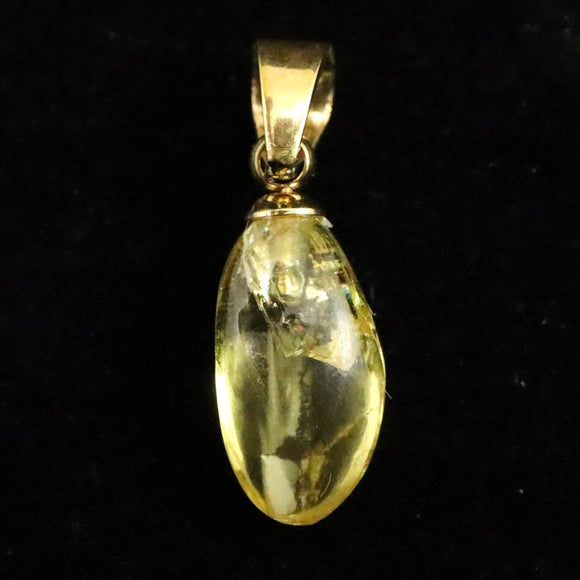 ブラジル産 ヘリオドール タンブル ペンダントトップ　0.61g (ID:42464)