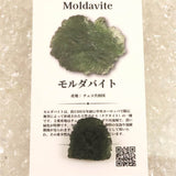 モルダバイト AAA 20mm原石 ディレクトリカード付 4.09ｇ  (ID:42573)