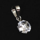 ホワイトトパーズ 5mmラウンド ペンダントトップ　Pt900  0.64ct　type.B　 (ID:42609)