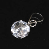 ホワイトトパーズ 5mmラウンド ペンダントトップ　Pt900  0.64ct　type.B　 (ID:42609)