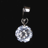 ホワイトトパーズ 5mmラウンド ペンダントトップ　Pt900  0.64ct　type.B　 (ID:42609)