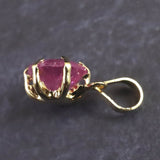 天然 未処理 ピンクサファイア 7mmラウンド ペンダントトップ K18YG  1.81ct (ID:42629)