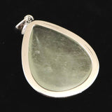 リビアンデザートグラス 25mmペアシェイプ ペンダントトップ 5.3g  (ID:42653)