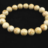 姫川薬石 トルマリン入り 10mm玉ブレスレット　証明書付　28.1ｇ (ID:42716)