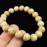 姫川薬石 トルマリン入り 10mm玉ブレスレット　証明書付　28.1ｇ (ID:42716)