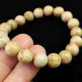 姫川薬石 トルマリン入り 10mm玉ブレスレット　証明書付　28.1ｇ (ID:42716)