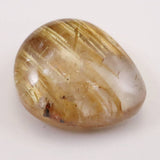 ゴールド タイチンルチル クォーツ 16mm ペアシェイプ ルース 11.4ct (ID:42978)