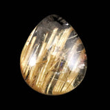 ゴールド タイチンルチル クォーツ 16mm ペアシェイプ ルース 11.4ct (ID:42978)
