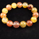 オーロラクォーツ ライモナイトインクォーツ 15mm玉ブレスレット 74.1g (ID:42987)