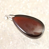 オレンジガーネット 30mmドロップ型 ペンダント11.6g (ID:43042)