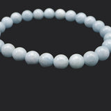 ヒマラヤ カンチェンジュンガ産 アクアマリン 8mm玉ブレスレット 16.4g (ID:43116)