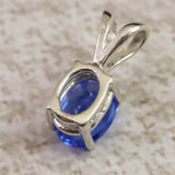 H&E社 シベリアンブルークォーツ　7X5mmオーバル ペンダントトップ　0.6g (ID:43280)