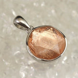 ギベオン ピンクゴールドカラー 12mm六芒星カット　ペンダントトップ 2.7g (ID:43318)