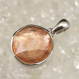 ギベオン ピンクゴールドカラー 12mm六芒星カット　ペンダントトップ 2.7g (ID:43318)