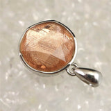 ギベオン ピンクゴールドカラー 12mm六芒星カット　ペンダントトップ 2.7g (ID:43318)