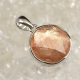 ギベオン ピンクゴールドカラー 12mm六芒星カット　ペンダントトップ 2.7g (ID:43318)