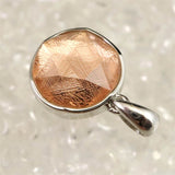 ギベオン ピンクゴールドカラー 12mm六芒星カット　ペンダントトップ 2.7g (ID:43318)