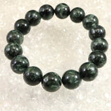 セラフィナイト クリノクロア 12.5mm玉ブレスレット 44.6g (ID:43332)