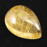 ヒマラヤ マニハール産 ゴールドルチル入り 水晶 ティアドロップ型 ルース 11.7ct (ID:43448)