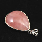 マダガスカル産 ローズクォーツ 27mm ペンダントトップ 8.85g (ID:43871)