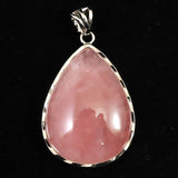 マダガスカル産 ローズクォーツ 27mm ペンダントトップ 8.85g (ID:43871)