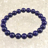 ラピスラズリ 4Aグレード 8mm玉ブレスレット 19.2g (ID:43935)