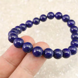 ラピスラズリ 4Aグレード 8mm玉ブレスレット 19.2g (ID:43935)