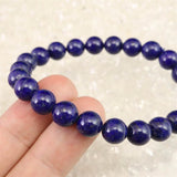 ラピスラズリ 4Aグレード 8mm玉ブレスレット 19.2g (ID:43935)